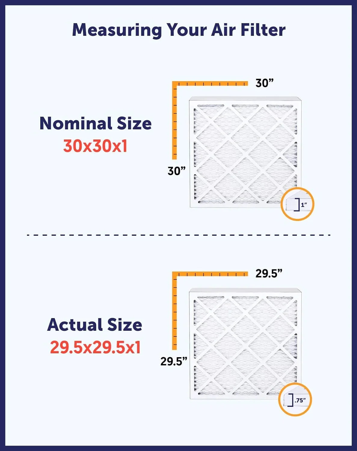 Filter 8 39.5 17 17x39.5x1 A/C King MADE 4-PACK | | USA | | Air HVAC Furnace IN MERV Pleated x dimension: .75" x Filters Actual Filter