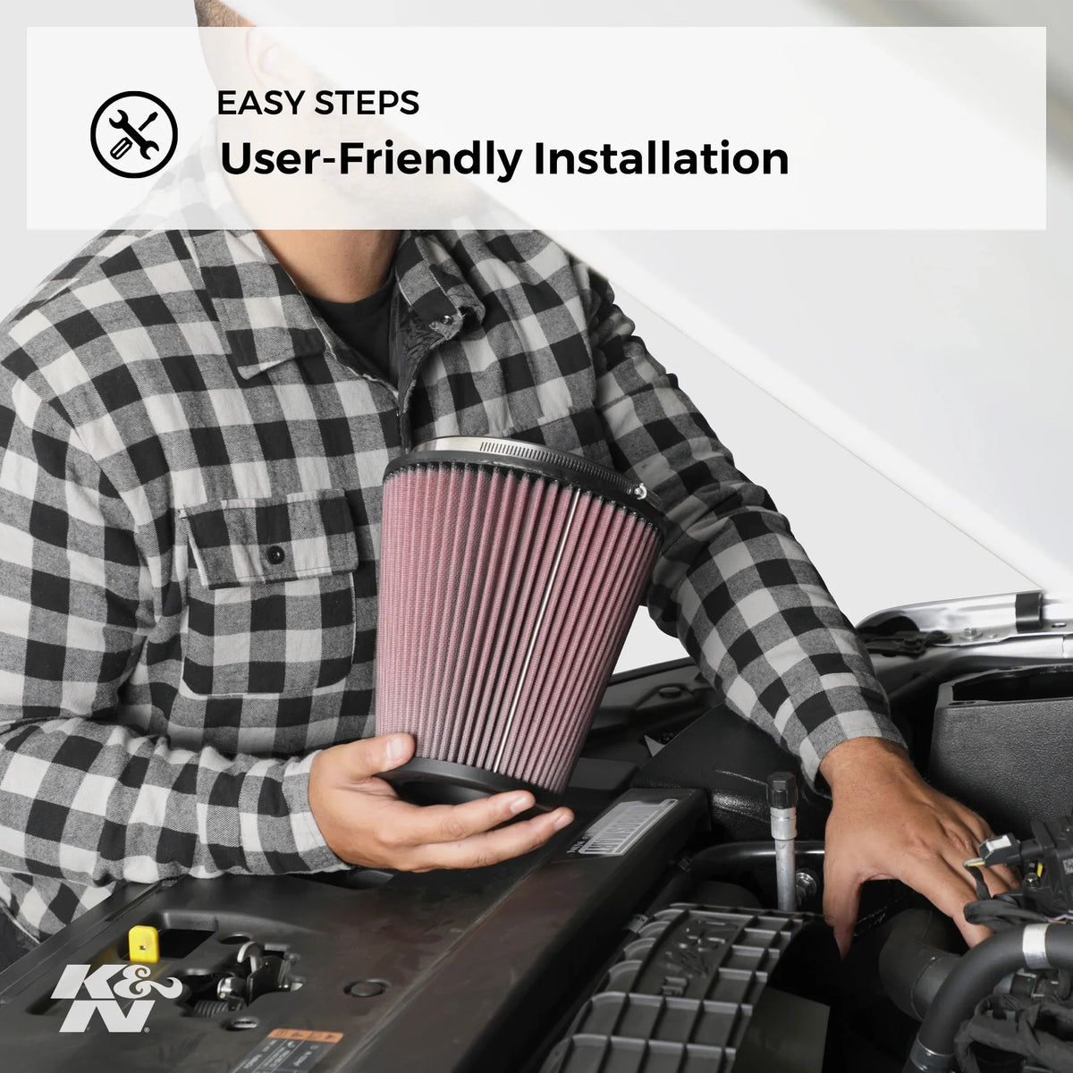Filter: Heavy K&N Air Replacement Filter, Washable, Engine Performance, E-3341 Duty: High Premium, Industrial