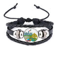 Wristband Rope Braided Tourist Mexico Spots Leather Graffiti Flag Famous Woven Culture Bracelet