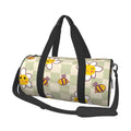 Weekenders Checkerboard Daisies Bees Gym Tote Bag ZICANCN Men Retro Bag, for Travel Bags Sports Women Duffle