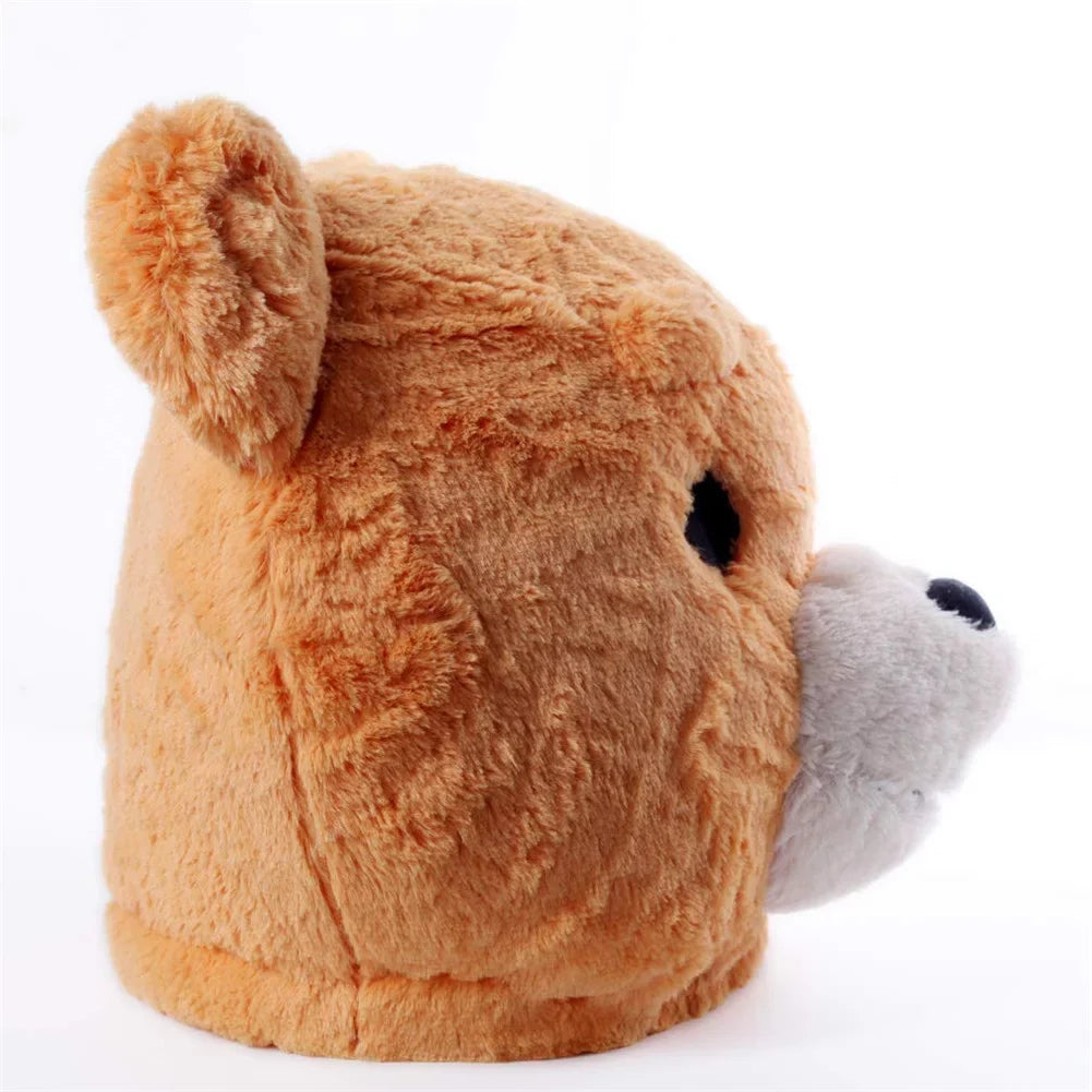Plush Bear Teddy Costume Mask Head Mascot Mascot Character