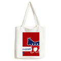 Democrat Satchel Tote Donkey Shopping America Canvas Handbag Bag Casual Emblem