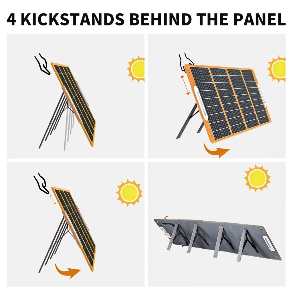 Output Power Solar DC Foldable Gofort for Portable Panel Station Solar 18V/100W Portable