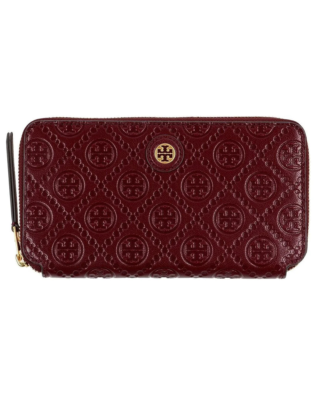 Leather Zip Wallet T Burch Continental Tory Women's Monogram