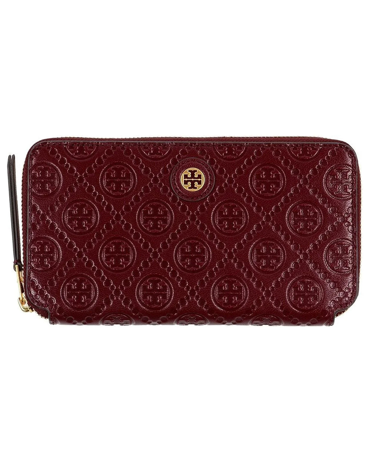 Leather Zip Wallet T Burch Continental Tory Women's Monogram