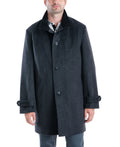 38S London Clark Overcoat, Fog Classic-Fit Gray, Men's