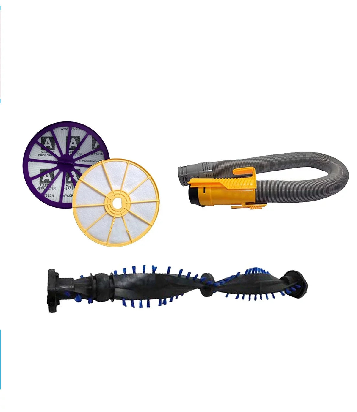 Hose Yellow Post Roller Including Dyson Brush DC07 Pre and Filters, and Kit