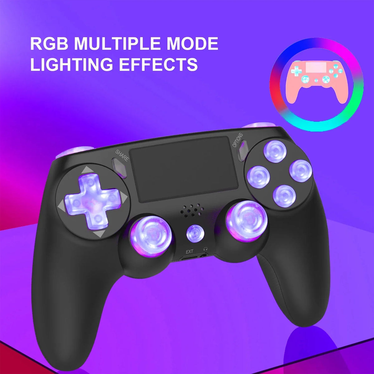 Wireless PS4/ for Console-Black SPBPQY Joystick Slim/Pro,Compatible PS4 Game Controller with Controller
