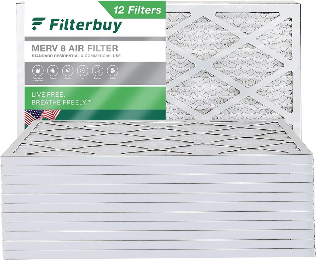 AC MERV Filterbuy 12x36x1 8 Furnace HVAC Pleated Filters (12-Pack) Air