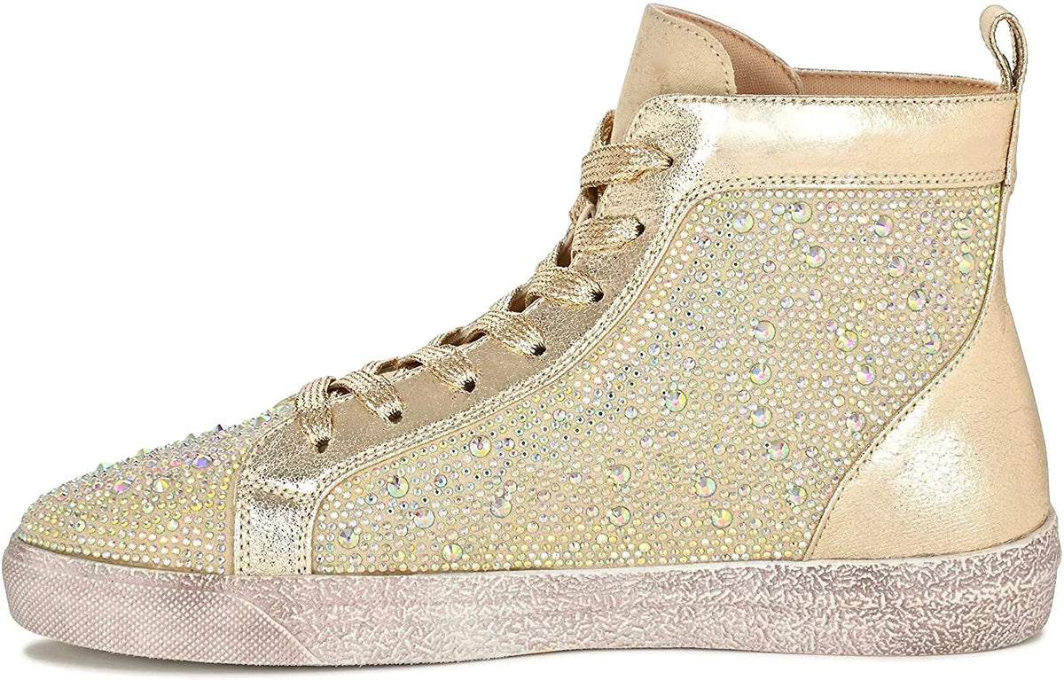Fashion with Ninety High Union Sneaker Athletic Rhinestones Gold Foxy 9 Top