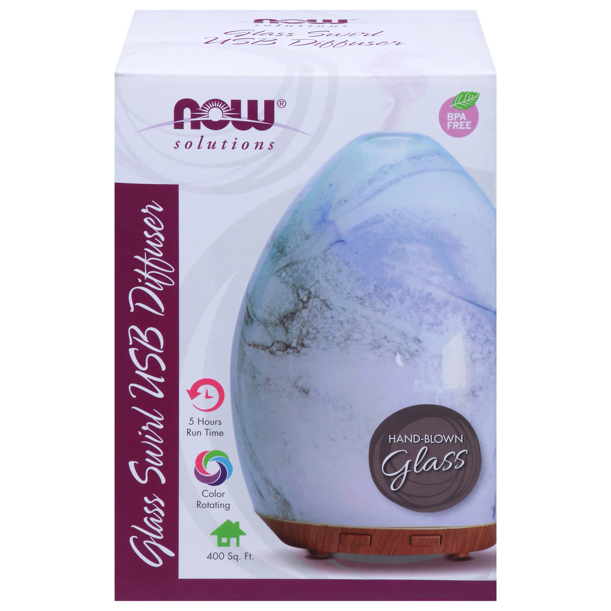 Foods, USB Now Oil Swirl Diffuser Glass Essential Ultrasonic