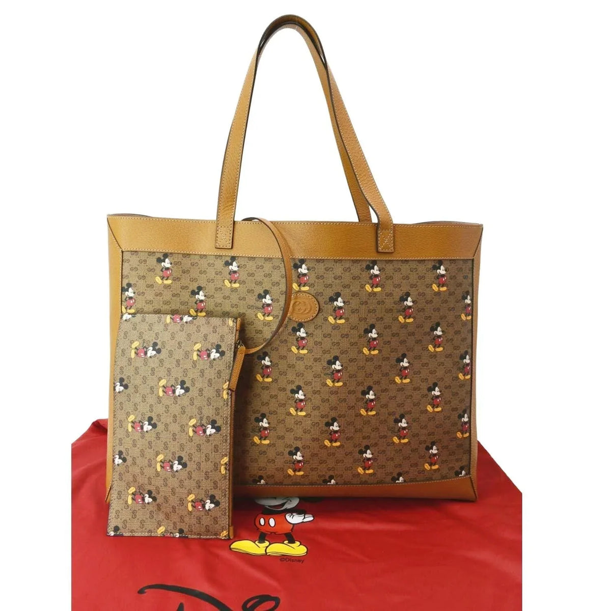 Pre-owned Beige x 547947 Disney Tote Medium GG Supreme Bag