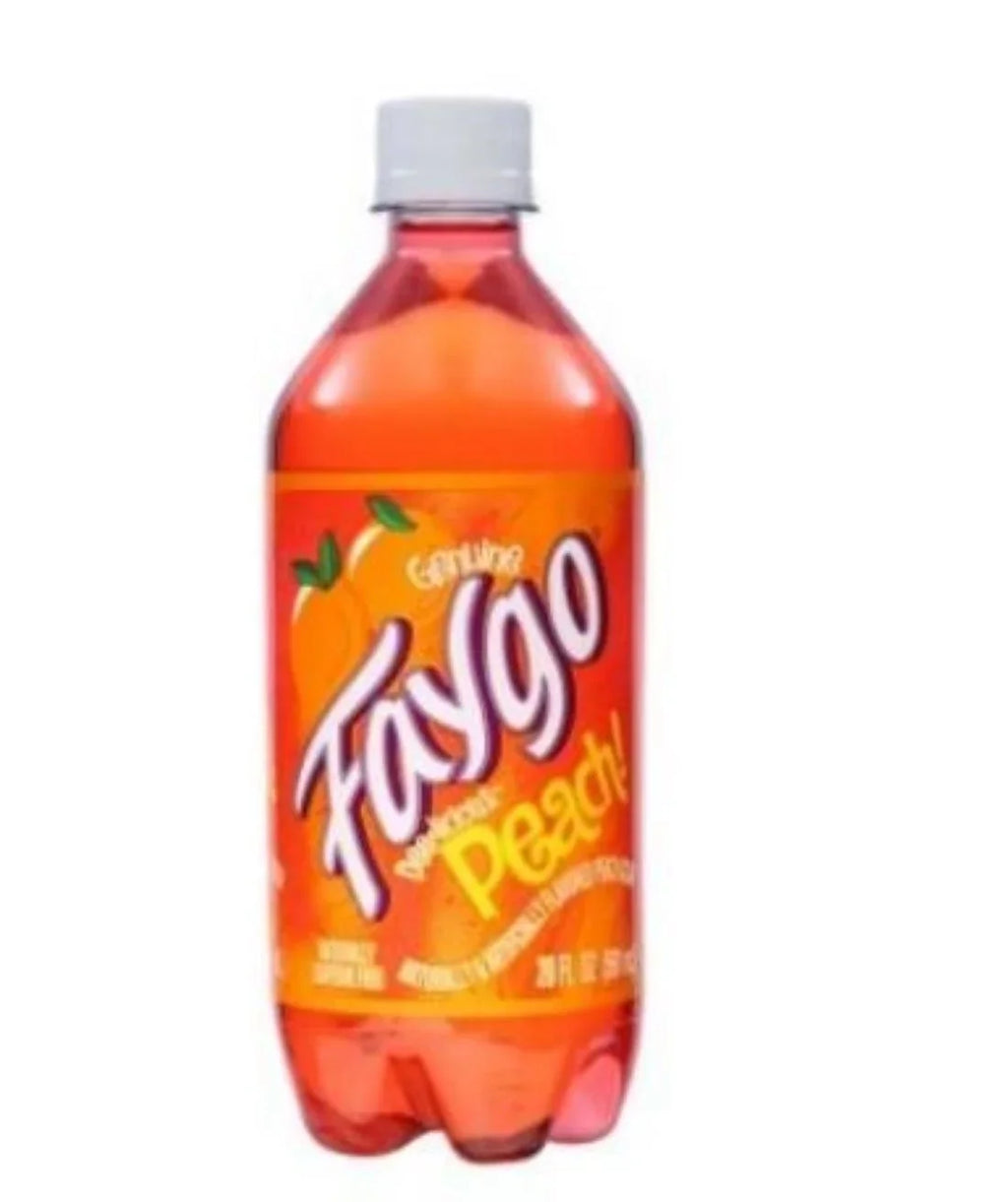 Quantity of Pop, Peach Faygo 4 Bottles, Soda Oz 20