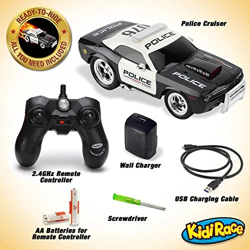 Remote Kids KidiRace Control Easy Durable, to Car and Fun Control Police RC for