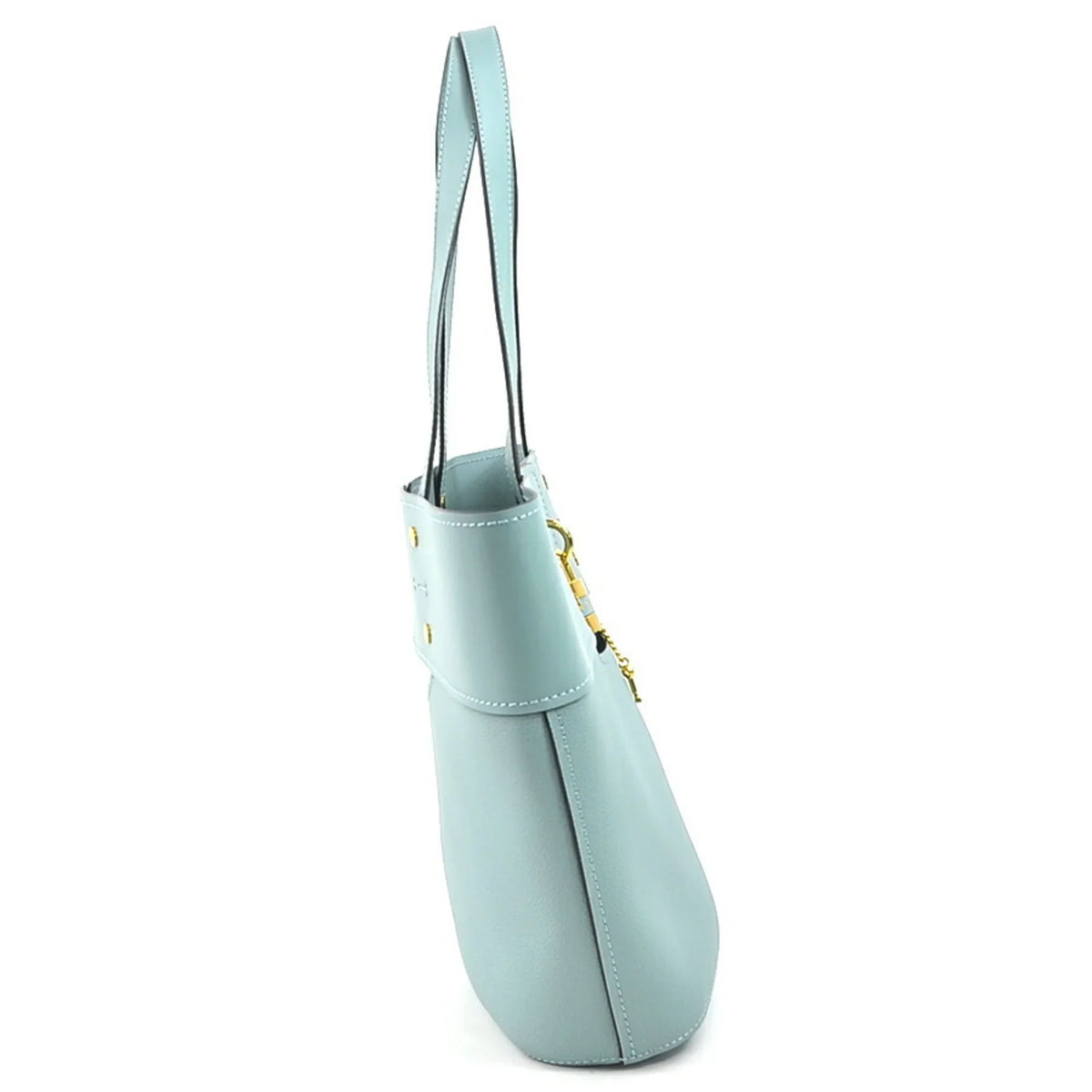 New) (Like Pre-Owned Light Chloé Bag Shoulder Leather Blue Women's Chloe