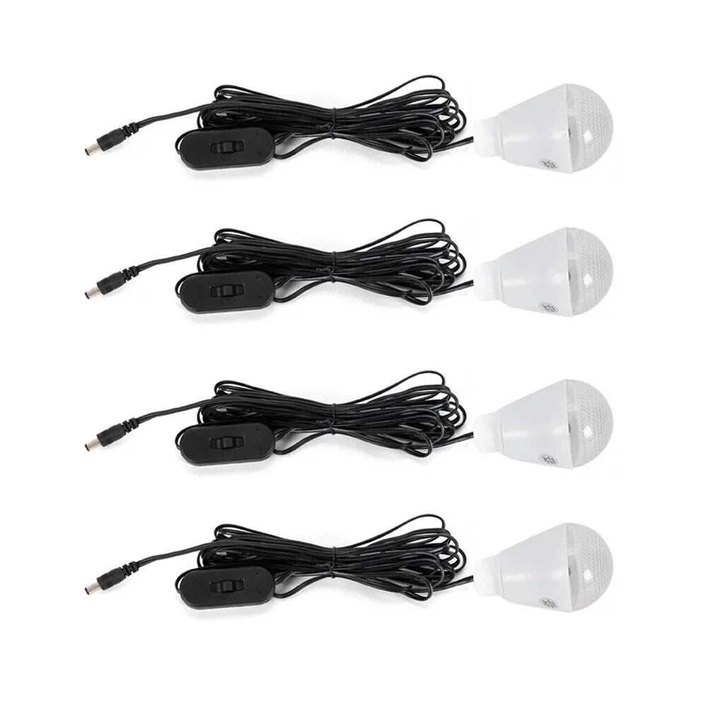 LED Power 4 with for Station with Solar Power exterior Generator Solar Kit, Portable Camping Lights Panel