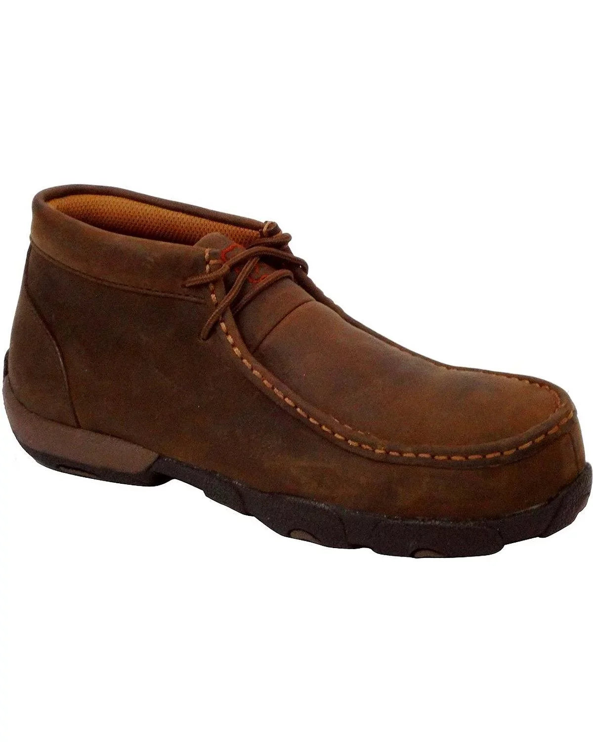 Saddle X Twisted Women's Distressed Shoe W Steel Work WDMST01 Moc 11 Leather Toe