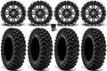 / Sticky / 1000 Can-Am Fuel Wheels Black Tires Warrior 15" XT Maverick Honda Pioneer 32" Lethal X3 Talon