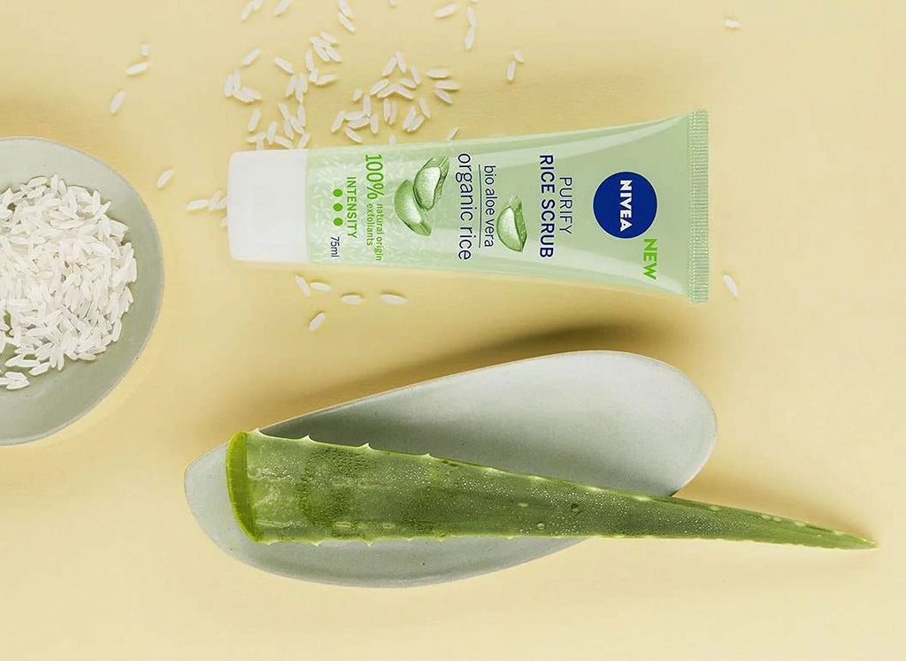 Scrub With Nivea Ml Purifying For 75 Mixed Aloe Peeling Skin Rice