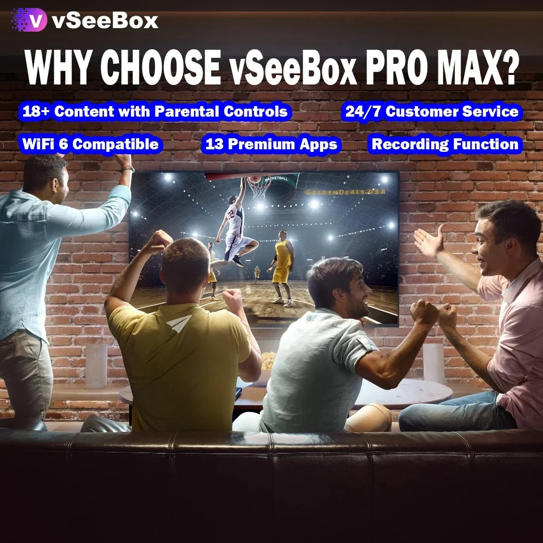 '- Max Drive, 64GB 2024 Cable, Card, 32GB Extender, Android Guide HDMI 8K Control, Keyboard, Remote Pro Storage USB Setup RAM, 4GB TF WiFi Backlit New Bundle vSeeBox Detailed 64GB 11, with