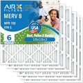 Pack AIR. 700 USA FILTERS & 6 Filters Electrostatic CLEAN 8 WICKED FPR HVAC MERV Conditioner Made Filter 18x18x2 Air AIRX AC 5 Air Filter Pleated 18x18x2 to MPR Comparable by Premium Furnace