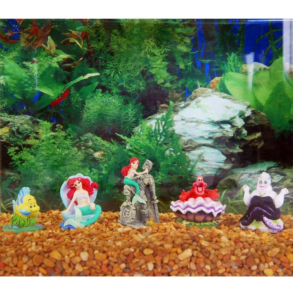 Resin 5-Piece Mini Aquariums Ornaments Little for Penn-Plax Mermaid