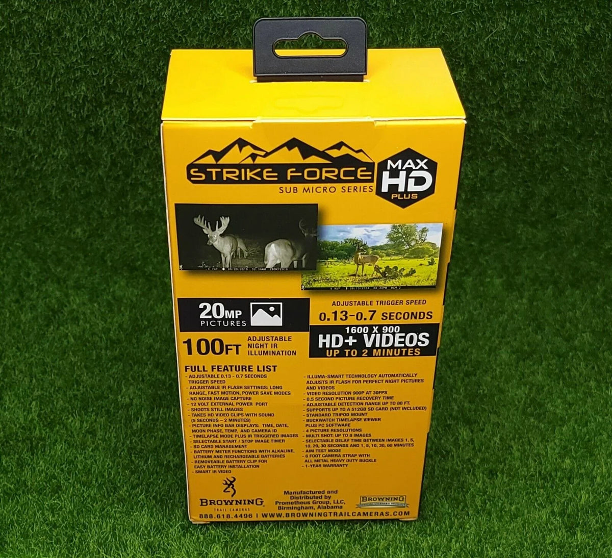 Max Trail Browning Cameras Plus 20MP Force HD Trail Strike Camera