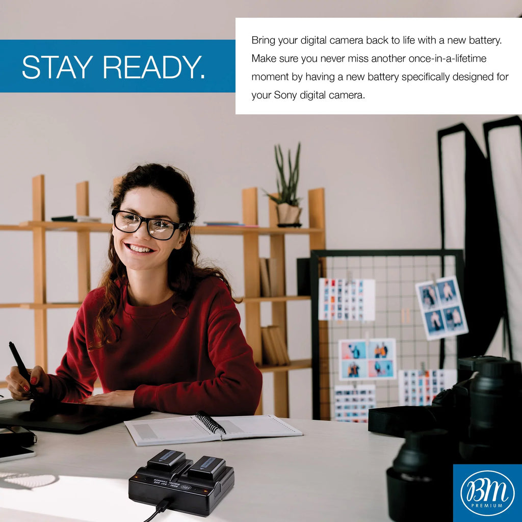 II a6000 III, a3000 and Dual Alpha IV Batteries NP-FW50 II, a7R a5000 a7 A7s a6400 Cameras DSC-RX10 Charger A7 BM a6300 A6100 a6500 II for 2 7