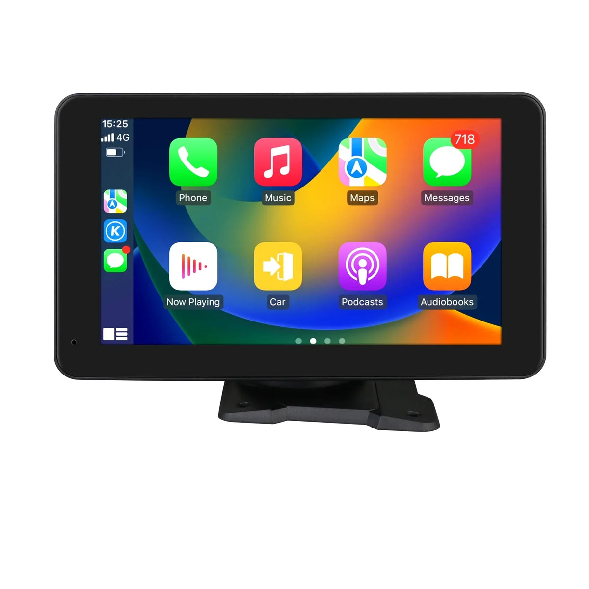 Link FM 7" Navigation Monitor 360° Unit Mirror GPS Carplay Radio Auto Car Player AUX Touchscreen Portable Stereo Android Head Adjustable