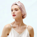 Stay Mulberry Head Cap Caps (1Pc, Silk Elastic 100% with Silk 22 Night on Hair Care, Sleeping Women PINK) Natural for