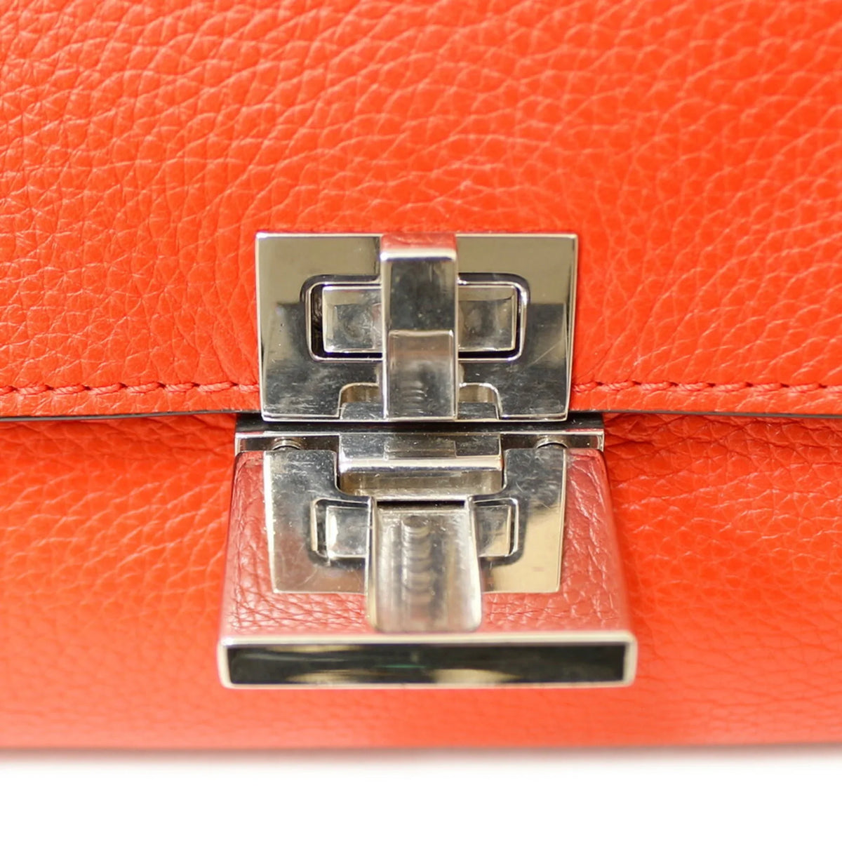 Orange (Fair) CELINE Pre-Owned Leather Celine Women's Trapeze Handbag