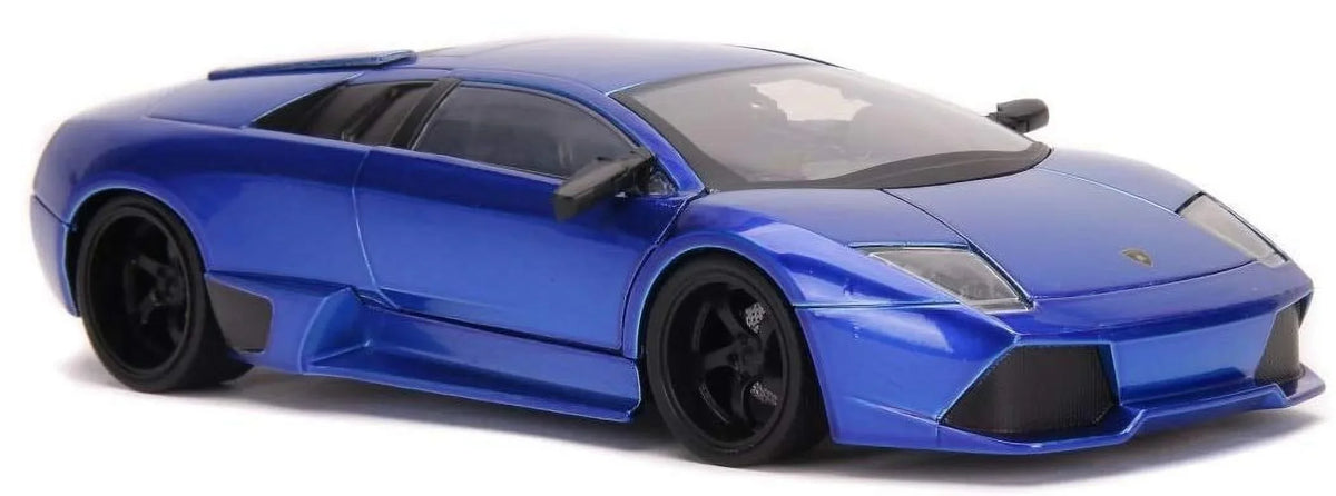 Diecast Scale Car, 1-24 Model Murcielago Lamborghini Jada Hyper LP640 Spec Blue Candy 32279