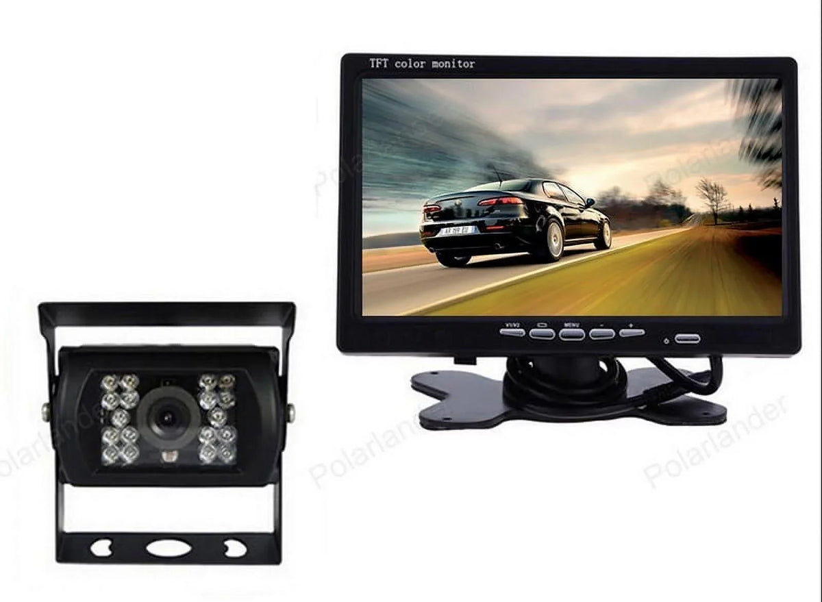 cable 18 Night parking for Monitor IR with Van LED RV system Bus reverse feet Car Vision+32 Truck TFT 12V/24V camera 7inch Car LCD
