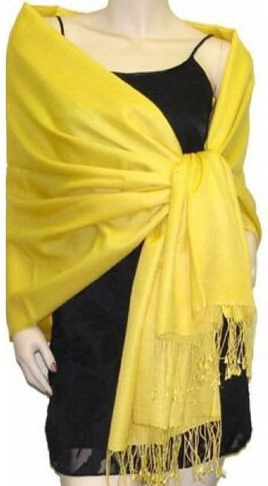 Shawl Shawl, Bridesmaid Shawl, Scarf Set Bridal Pashmina Wedding Yellow Wrap, of 10