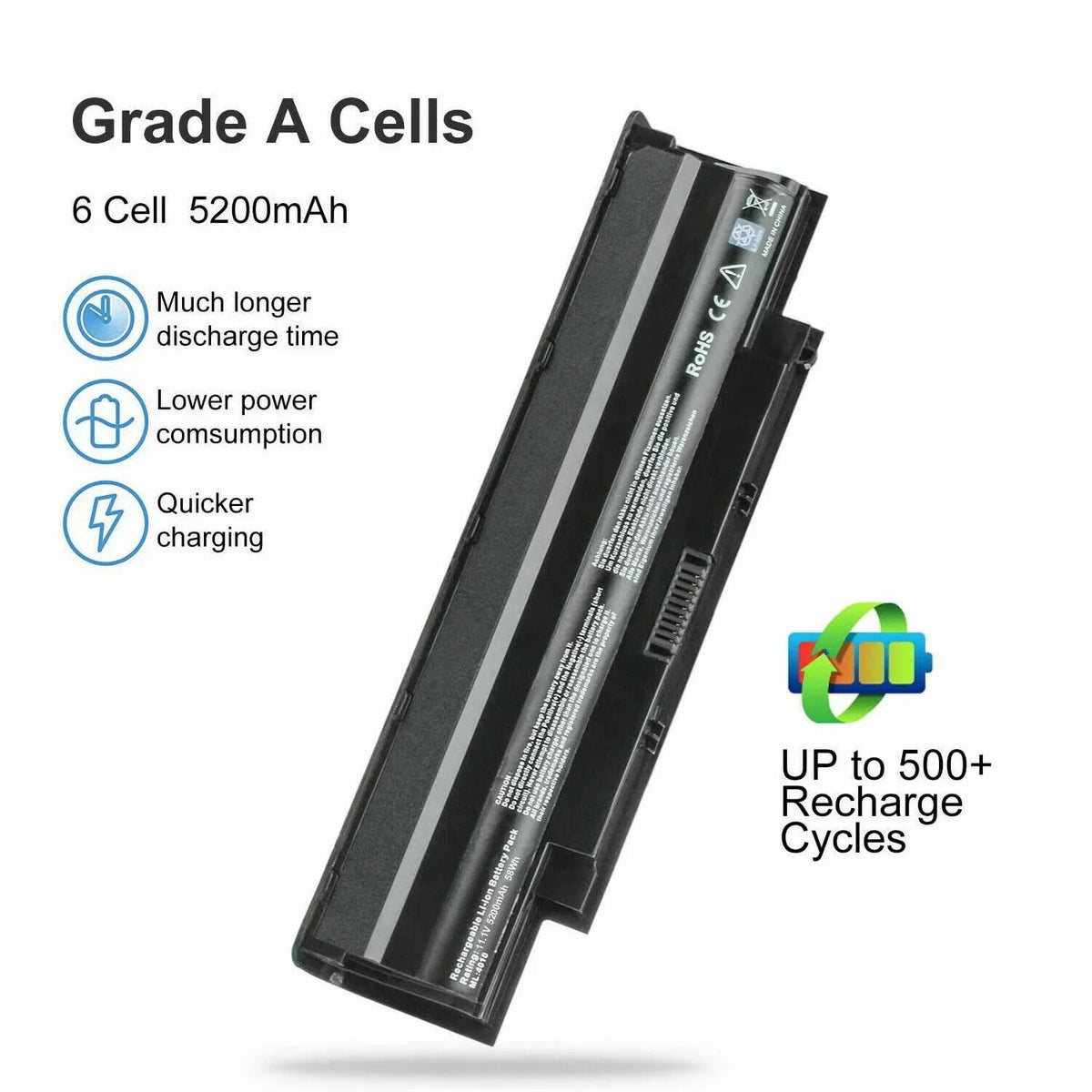 14r N7110 N5010 Battery For N4110 Inspiron N3010 17r N5110 N4010 13r 15r