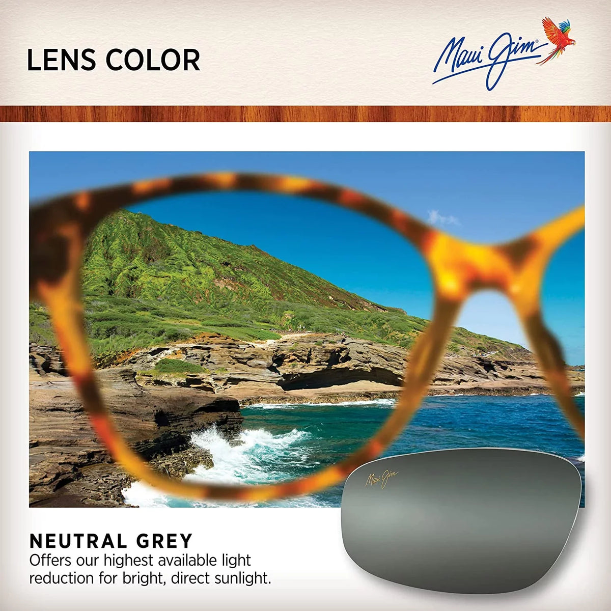 Keokea Jim 447-02 Unisex Sunglasses 55 Navigator Grey Neutral Maui