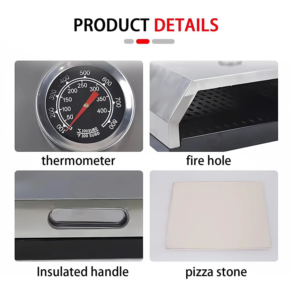 Charcoal Pizza BBQ Home-made Pizza Portable Fits Top Gas & On Oven Handles, Pizza Carry Grill, Any BBQ Oven, Easy Oven, Grill