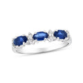 Louis Gold Band, 8.5 White - 1.05 Sapphire dimension Diamond & CTW Creations 14K