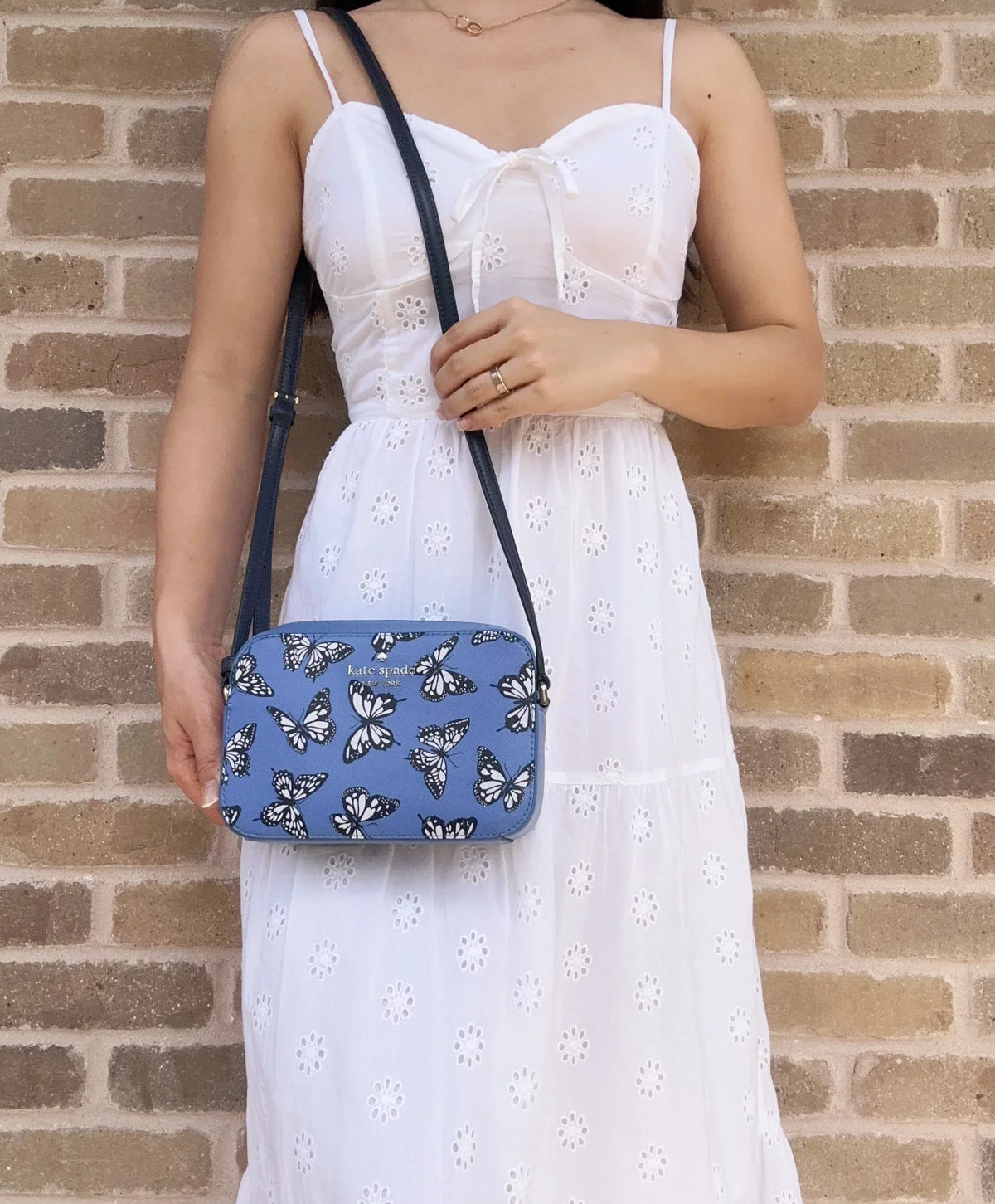 Bag Multi Zip Blue Staci Spade Butterfly Mini Sky Camera Kate Crossbody