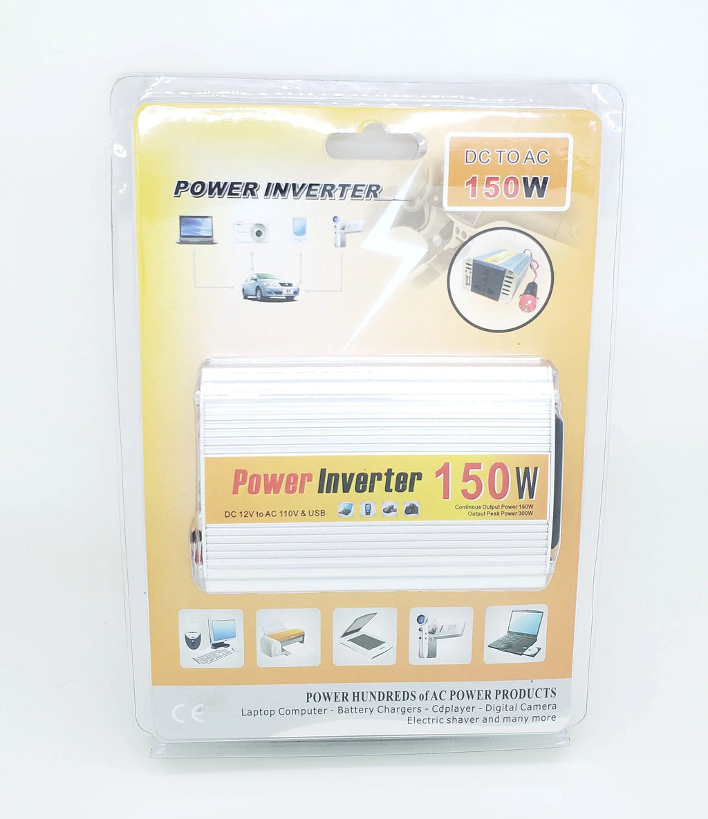 USB Universal to Power DC Socket Charger w/ Protection 110V Fan/Overload 12V 150W Car Inverter Adapter AC Cooling