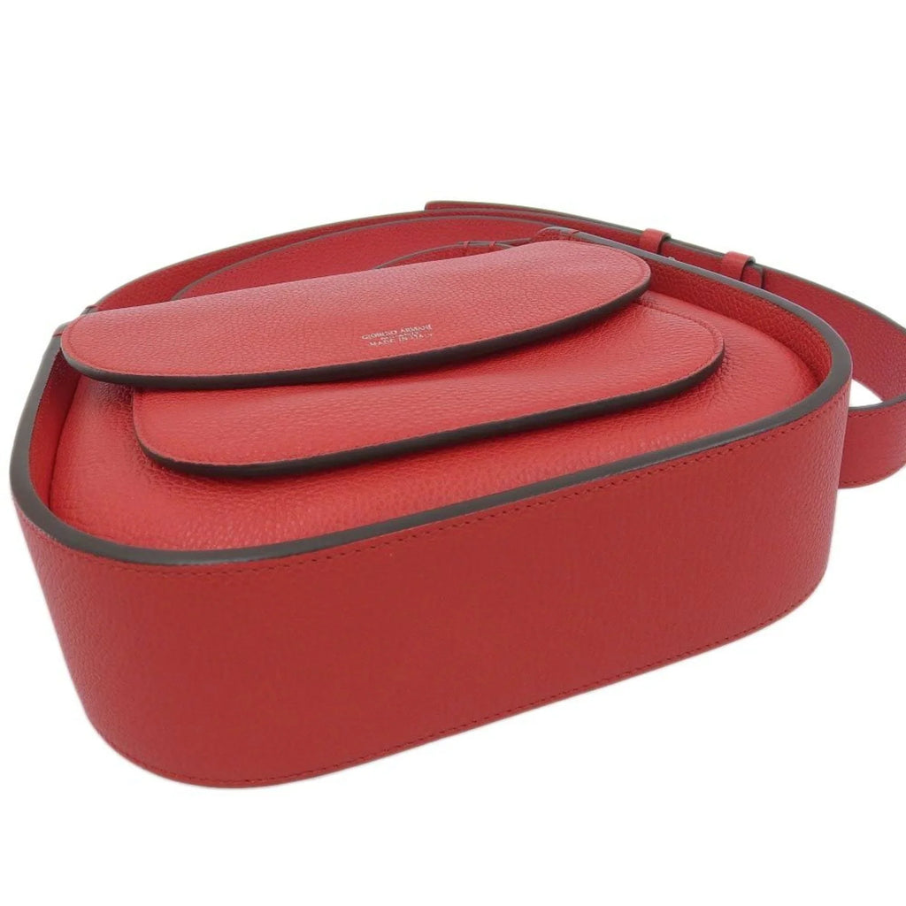 Armani (Like Giorgio New) One Bag Shoulder Pre-Owned Red Leather