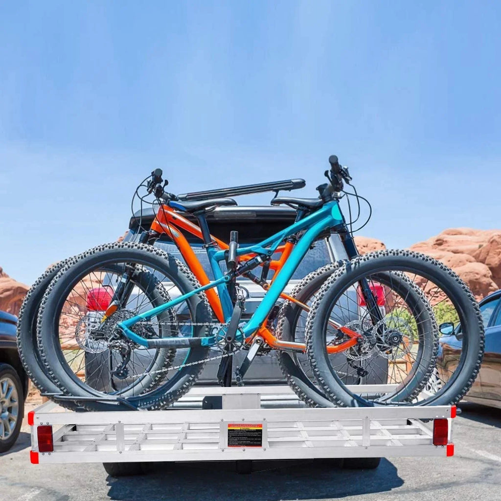 Receiver, x Vehicle Cargo Luggage Basket Car, Rack, Mount Carrier Hitch Trailer Capacity Cargo 7” 60” 22” x SUV, Fits 2” Aluminum for 500LBS Truck,