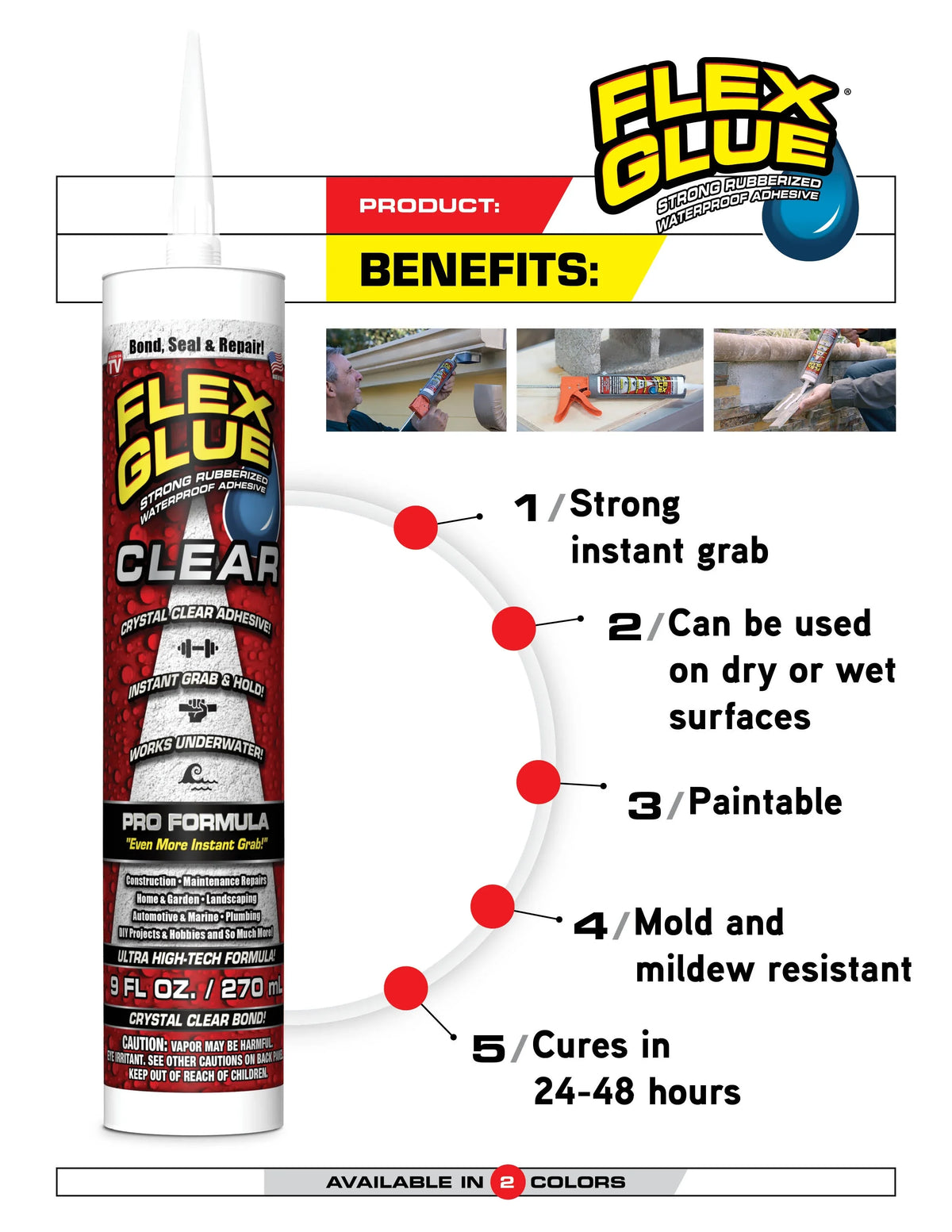 Oz Waterproof Adhesive White Seal Flex Glue Of 10 Flex Rubberized Family Products