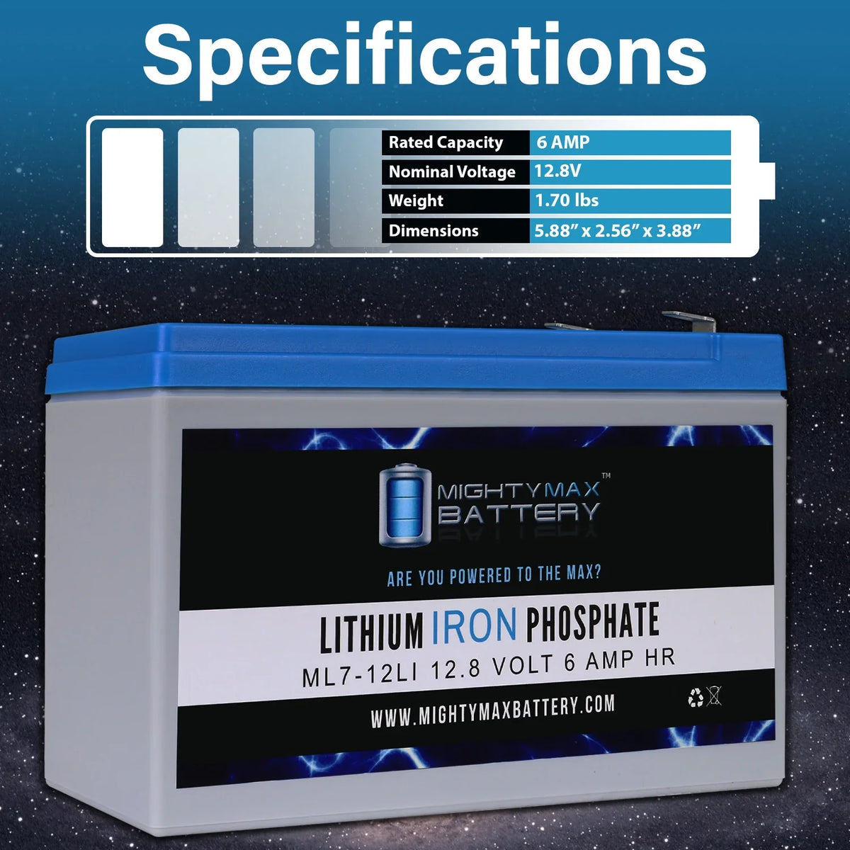 Replacement - 7AH Pack Marcum Battery 12V Lithium 2 VX-1Pro with Compatible