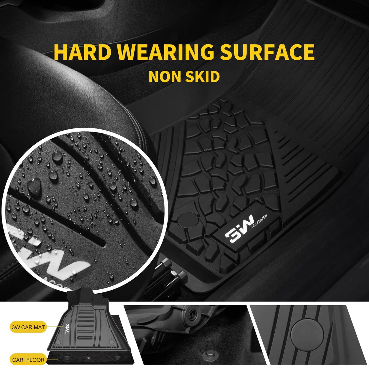 (NOT Seating, Full for TPE Ram Cab Seat) Dodge for Storage Mats Ram climate 1st & All 1500 Under Rear 2020 Set Row 2019 Non-Toxic 2nd - for Black Floor Carpet 3W Crew Bucket with