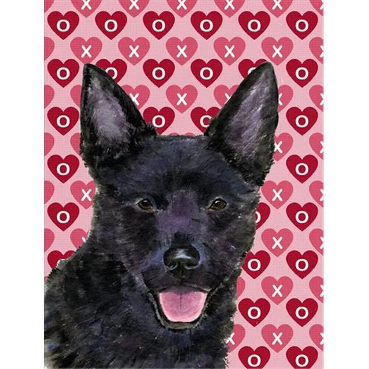 Kelpie Flag Hearts Australian Treasures And House Canvas- Carolines Love Valentines dimension Day