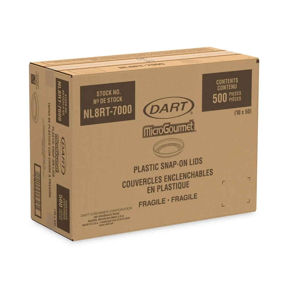 Clear, Conex Container Plastic, Deli Dart 500/Carton Lid,