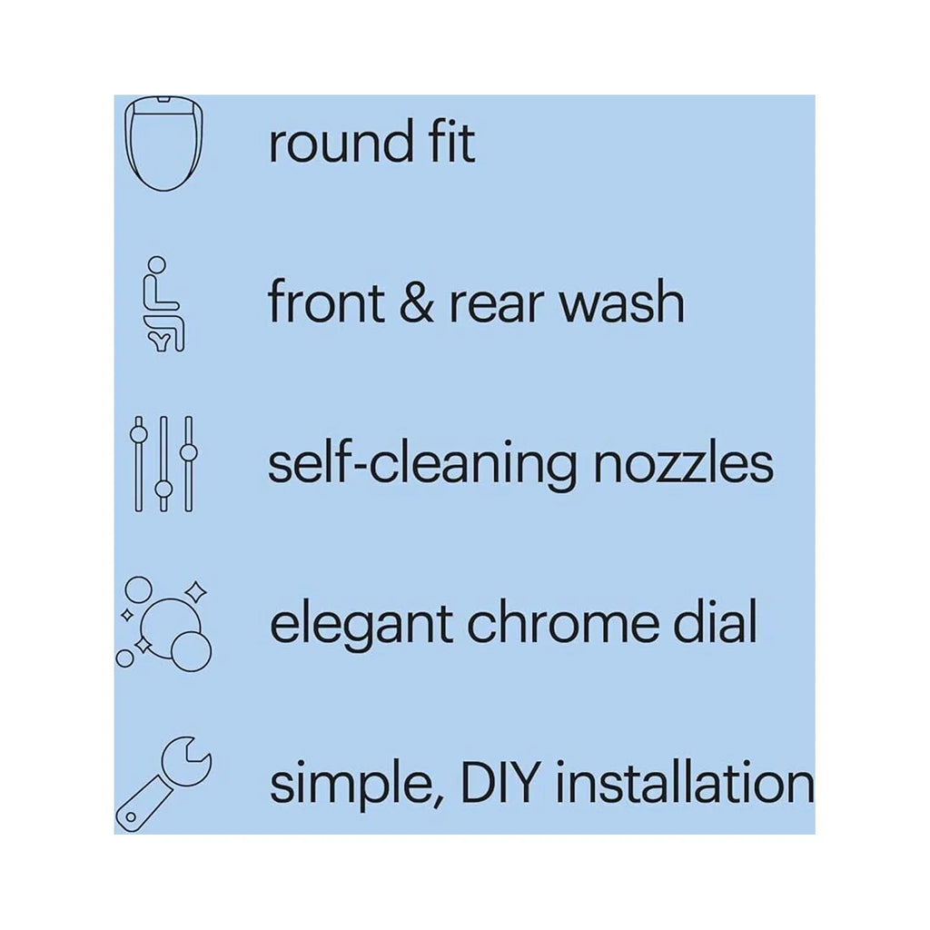 Brondell White Round Bidet Ecoseat Swash System