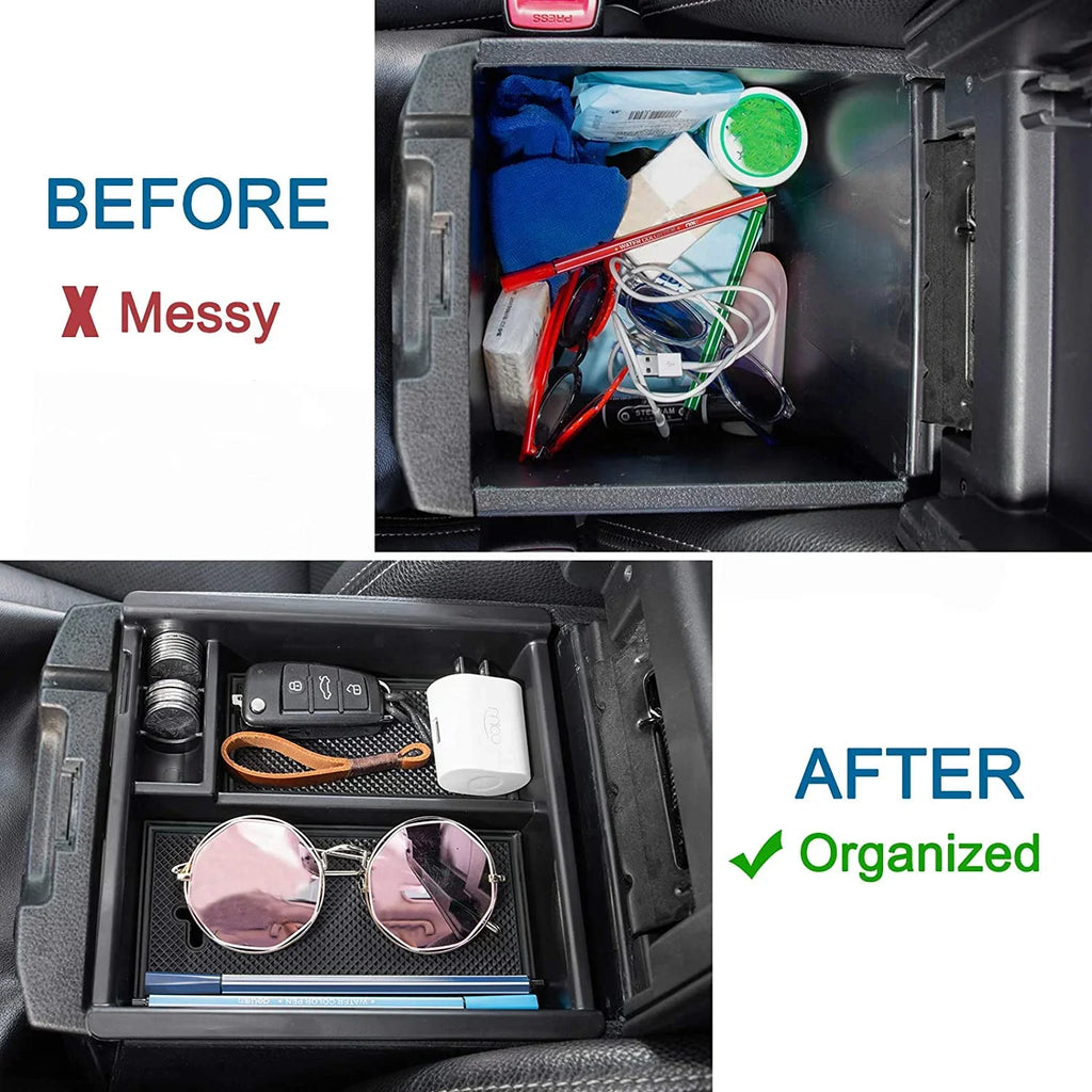 Container Secondary Tray Compatible fabric Tacoma Center 2023, Armrest 2016-2022 Box Organizer Accessories ABS with JDMCAR Console Storage Toyota Insert