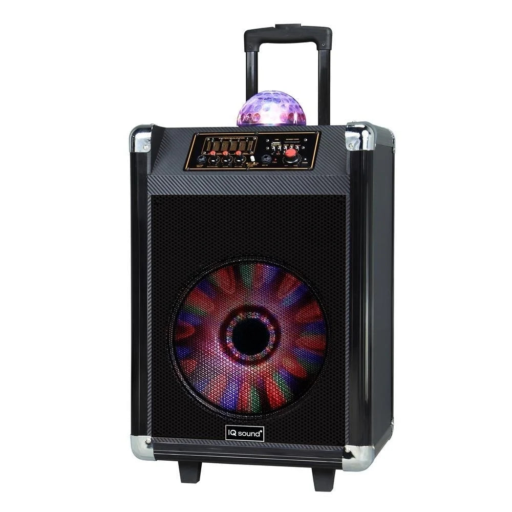 Speaker (IQ-3612DJBT) with Light Portable Disco 12" Bluetooth Ball